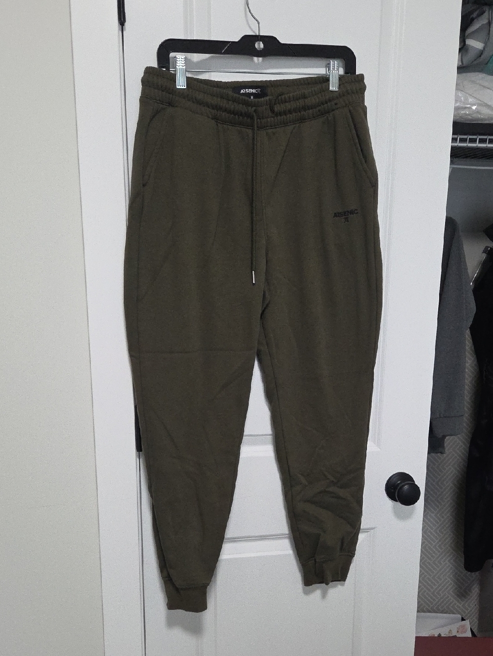 Arsenic Mens Green Joggers with Drawstring Waist